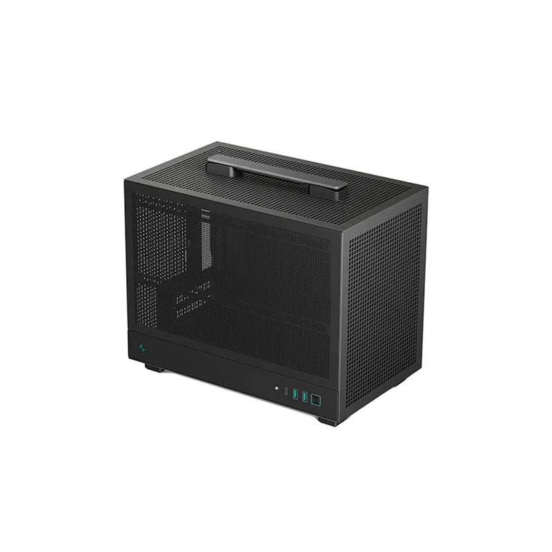 Deepcool CH160 MESH Mini-ITX Ultra Portable High Flow PC Case (Black, White)