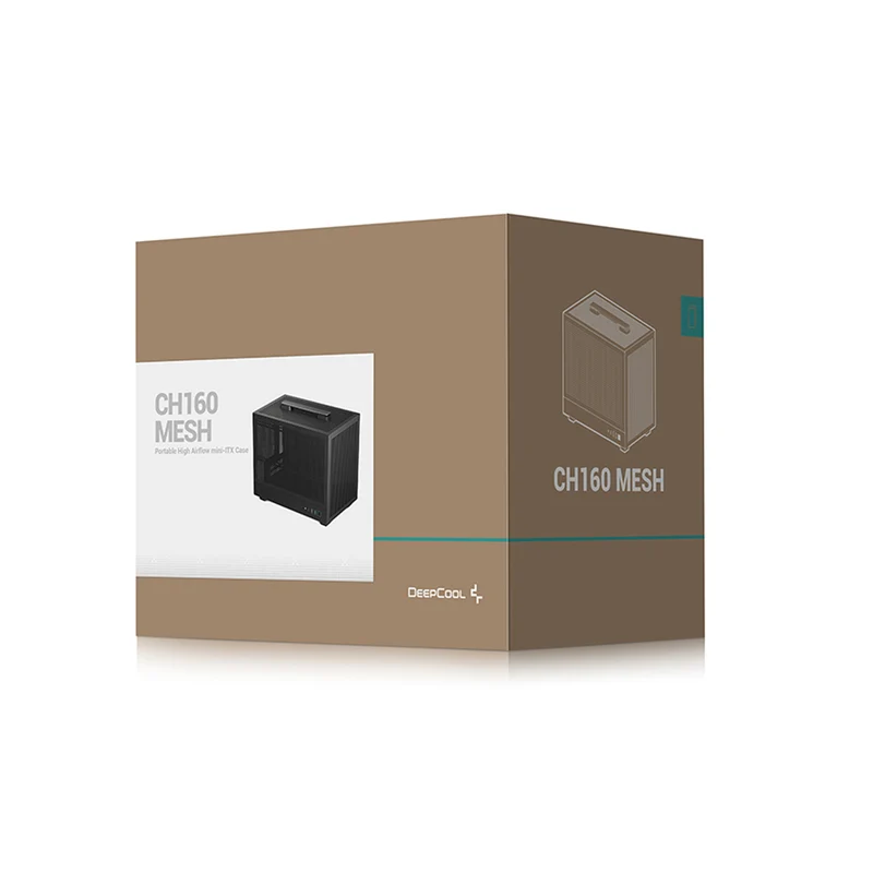 Deepcool CH160 MESH Mini-ITX Ultra Portable High Flow PC Case (Black, White)