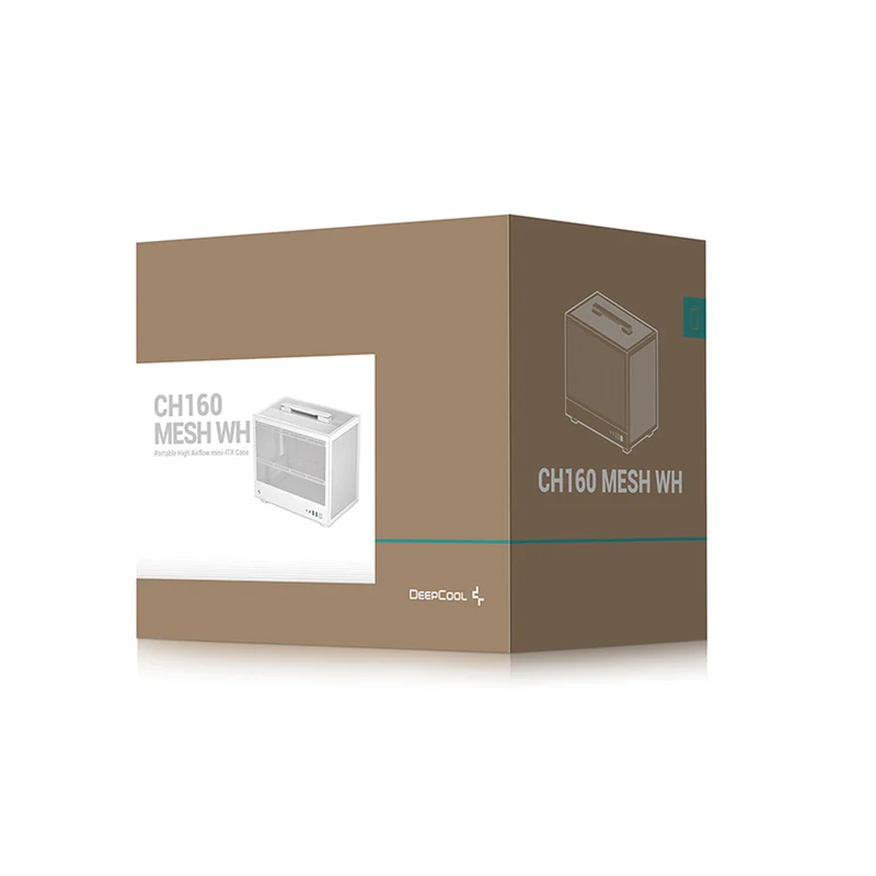Deepcool CH160 MESH Mini-ITX Ultra Portable High Flow PC Case (Black, White)