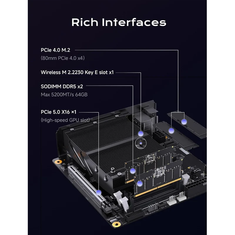 Minisforum 795S7 AMD Ryzen 9 7945HX Processor 32GB RAM 1TB SSD Gigabyte GeForce RTX 4060 Windows 11 Pro Mini Gaming PC