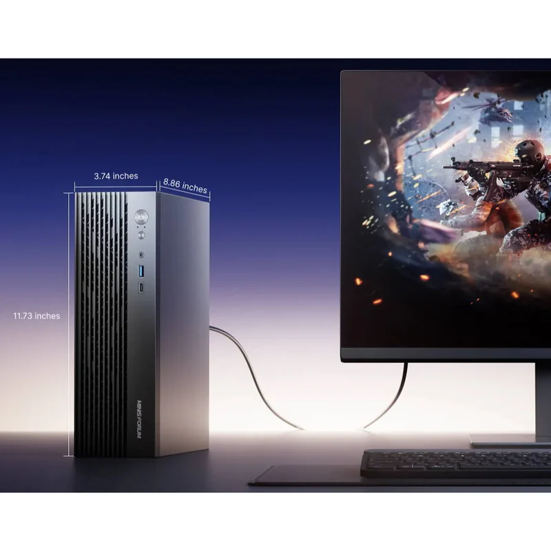 Minisforum 795S7 AMD Ryzen 9 7945HX Processor 32GB RAM 1TB SSD Gigabyte GeForce RTX 4060 Windows 11 Pro Mini Gaming PC