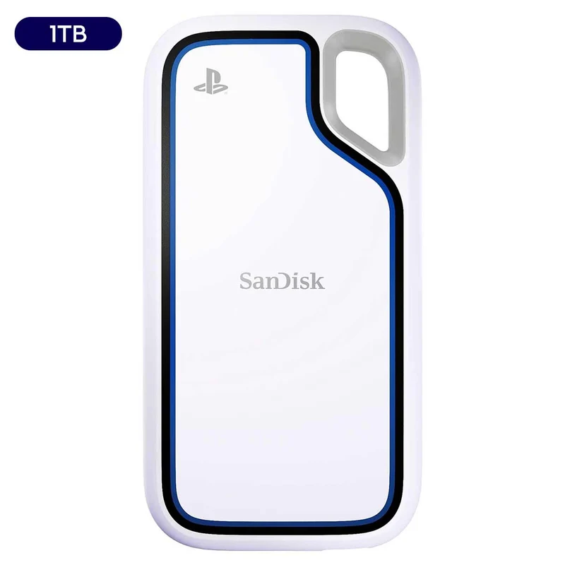 Sandisk Extreme USB 3.2 Gen 2 Up to 1050MB/s Portable SSD For PS5 (White) (1TB, 2TB)
