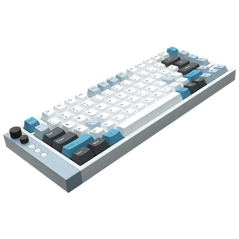Lamzu Jet75 RGB 82-Keys 32K Scanning Rate 8KHz Polling Rate Hall Effect Aluminum Case Wired Magnetic Gaming Keyboard White/Blue (Gateron Jade Gaming Switch)