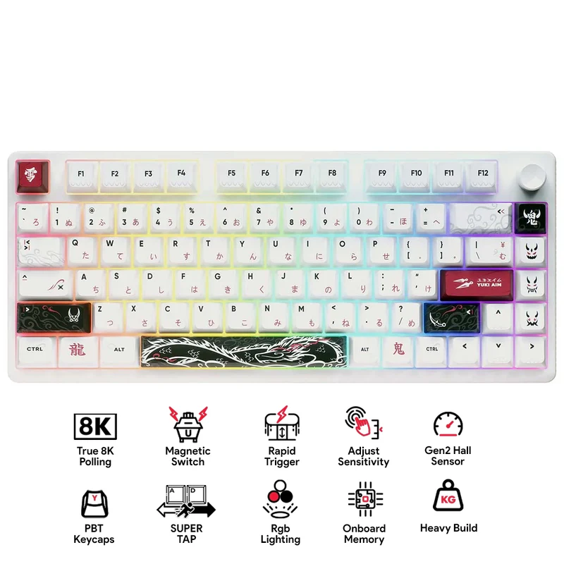 Yuki Aim x Arbiter Studio Polar 75 8k Oni 2.0 Collection Dragon Edition Keyboard