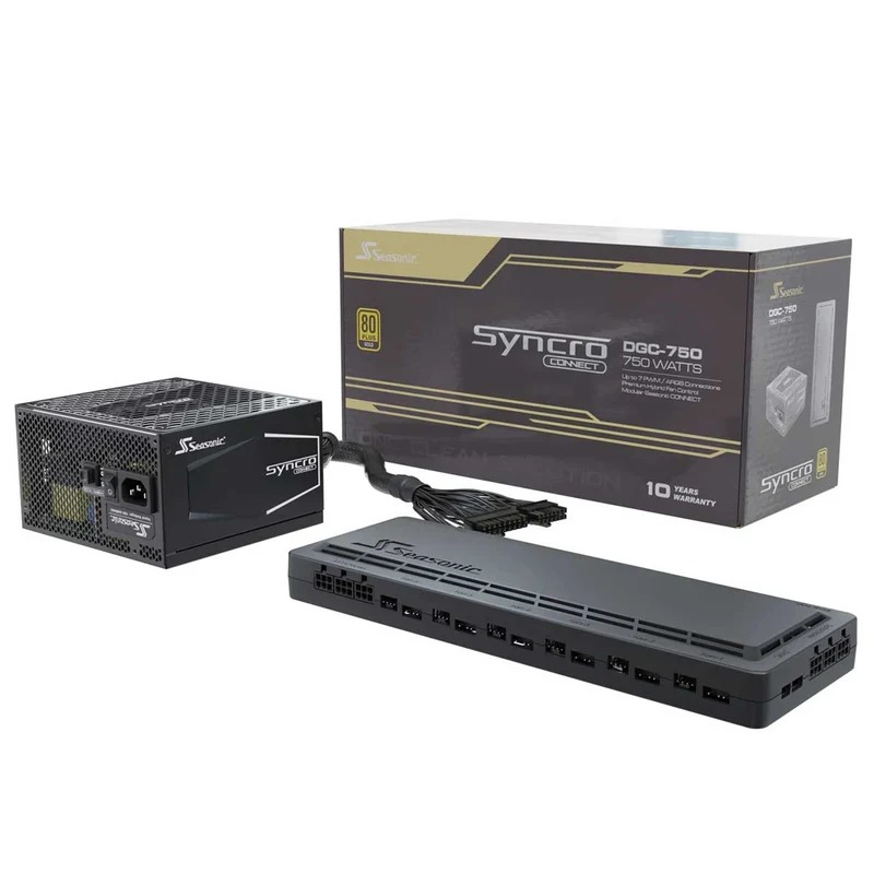 Seasonic Syncro Q704 Aluminum Mid Tower PC Case + DGC-750 750W 80+ Gold Power Supply (SSR-750FA2)