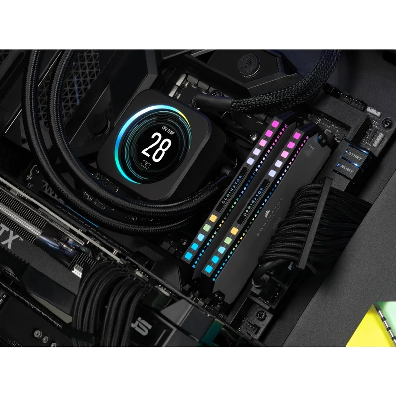 Corsair Dominator Platinum RGB 32GB (2x16GB) DDR5 DRAM 6000MT/s CL30 AMD EXPO & Intel XMP Memory Kit (CMT32GX5M2B6000Z30K)