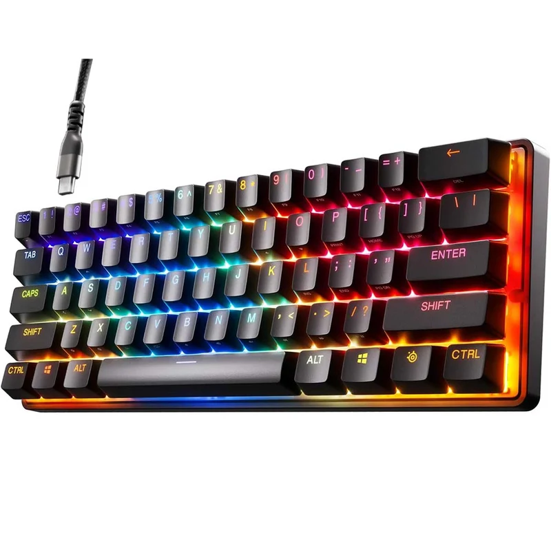 SteelSeries Apex Pro Mini Adjustable Switch Wired Mechanical Gaming Keyboard (Omnipoint 3.0 Switches) (64913)