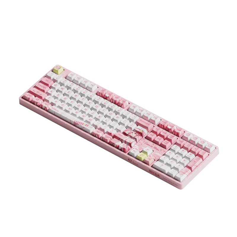 Akko Sakura Miku 5108B Plus Multi-Mode RGB Hot-Swappable Mechanical Keyboard (Akko Creamy Cyan Switch, Akko V3 Piano Pro Switch)