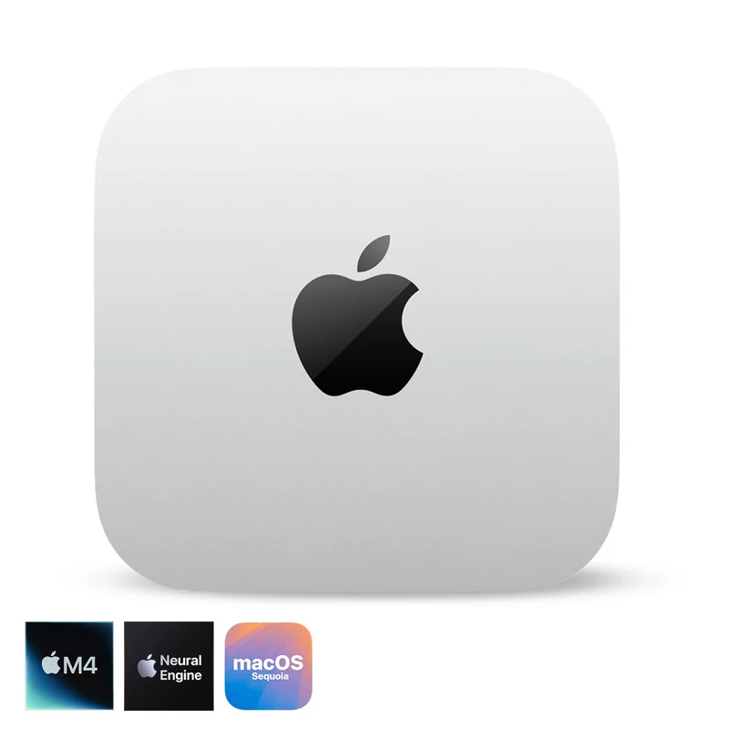 Apple Mac Mini M4 chip with 10-core CPU and 10-core GPU 16GB Unified Memory + 512GB SSD Wi-Fi + Ethernet (Silver) (MU9E3PP/A)