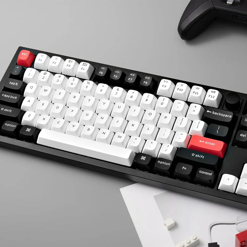 Keychron Q3 HE QMK TKL Fully Assembled Knob RGB Backlight Hot-Swappable Wireless Magnetic Switch Keyboard - Carbon Black (Gateron Double-Rail Magnetic Nebula Switch) (Q3H-M1)