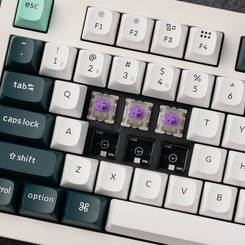 Keychron Q3 HE QMK TKL Fully Assembled Knob RGB Backlight Hot-Swappable Wireless Magnetic Switch Keyboard - Shell White (Gateron Double-Rail Magnetic Nebula Switch) (Q3H-P1)