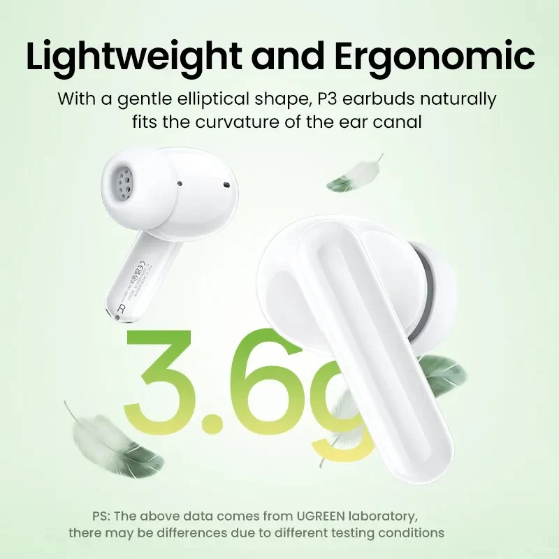 Ugreen HiTune P3 True Wireless Earbuds (White) (WS207/45110)