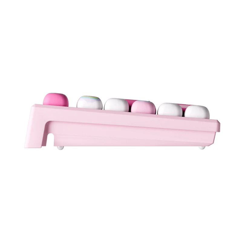 Akko x MonsGeek MG108B Rainbow Marshmallows Multi-Mode RGB Hot-Swappable Mechanical Keyboard (Akko V3 Piano Pro Switch, Akko Creamy Cyan Switch)