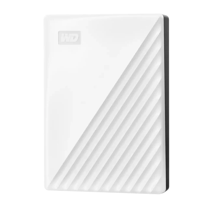 WD My Passport External Hard Drive USB 3.2 Gen 1 4TB (White) + WD Soft Pouch