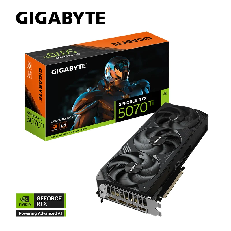 Gigabyte GeForce RTX 5070 Ti Windforce OC SFF 16GB GDDR7 Graphics Card