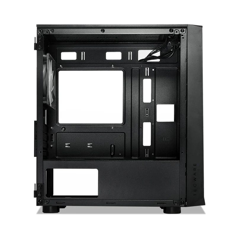 Tecware Forge M Omni Link Mesh Front /TG Side Panel High Airflow PC Case (Black, White)