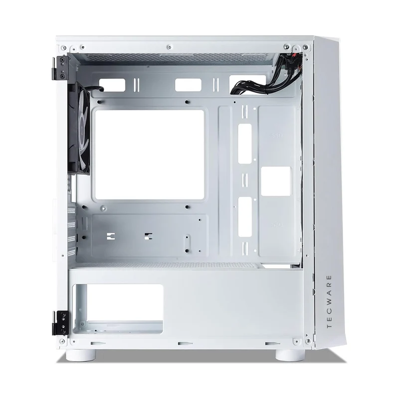 Tecware Forge M Omni Link Mesh Front /TG Side Panel High Airflow PC Case (Black, White)