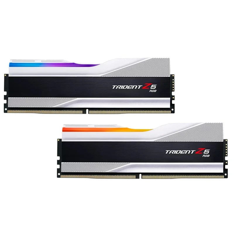 G.Skill Trident Z5 RGB 32GB (2x16GB) DDR5 5600 MT/s CL36-36-36-89 1.20V Intel XMP Desktop Memory (Metallic Silver) (F5-5600J3636C16GX2-TZ5RS)