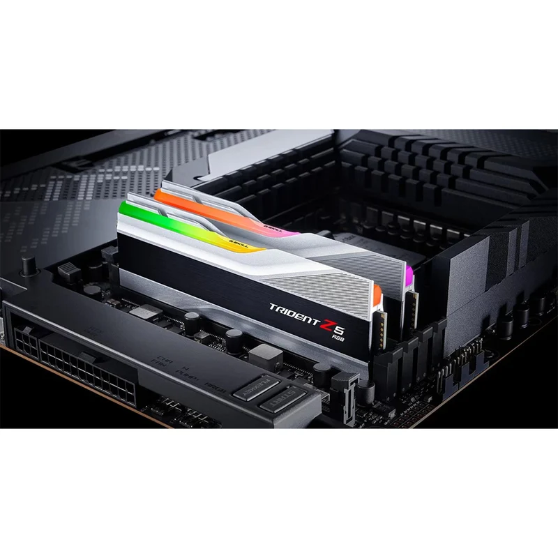 G.Skill Trident Z5 RGB 32GB (2x16GB) DDR5 5600 MT/s CL36-36-36-89 1.20V Intel XMP Desktop Memory (Metallic Silver) (F5-5600J3636C16GX2-TZ5RS)