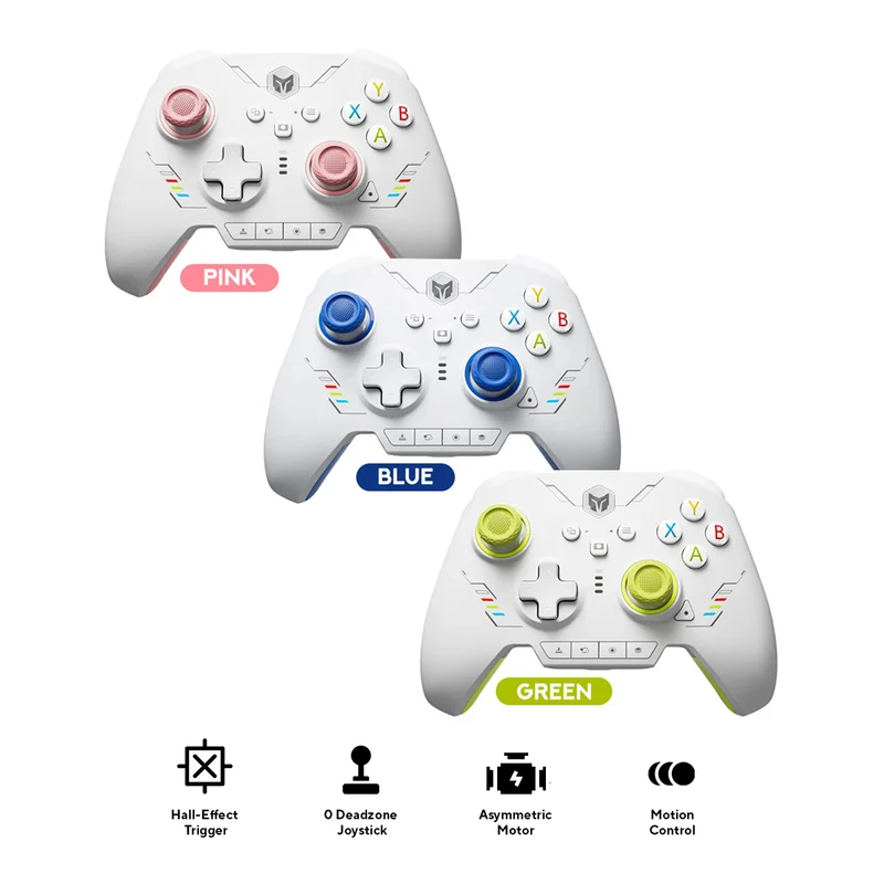 Bigbig Won Rainbow 2 SE Wireless Gaming Controller for Win 10&11 / Switch / Android / iOS (Blue, Pink, Green)