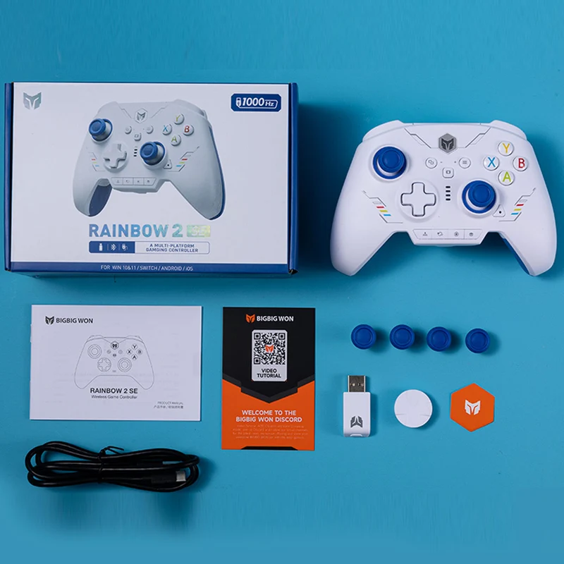 Bigbig Won Rainbow 2 SE Wireless Gaming Controller for Win 10&11 / Switch / Android / iOS (Blue, Pink, Green)