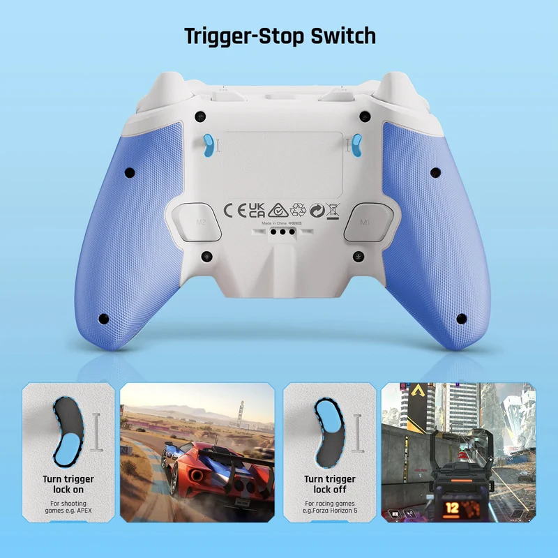 Bigbig Won Rainbow 2 SE Wireless Gaming Controller for Win 10&11 / Switch / Android / iOS (Blue, Pink, Green)