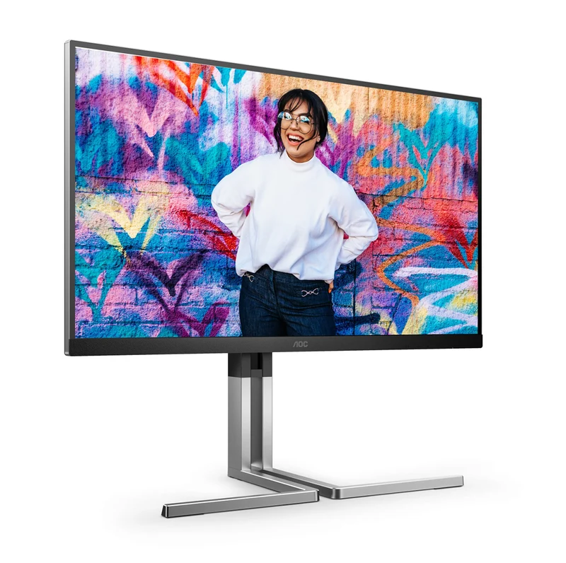 AOC Graphic Pro Q27U3CV/71 27" QHD (2560x1440) 75Hz 4ms GtG IPS QD 3-Sided Frameless Adaptive Sync Monitor (Black/Grey)
