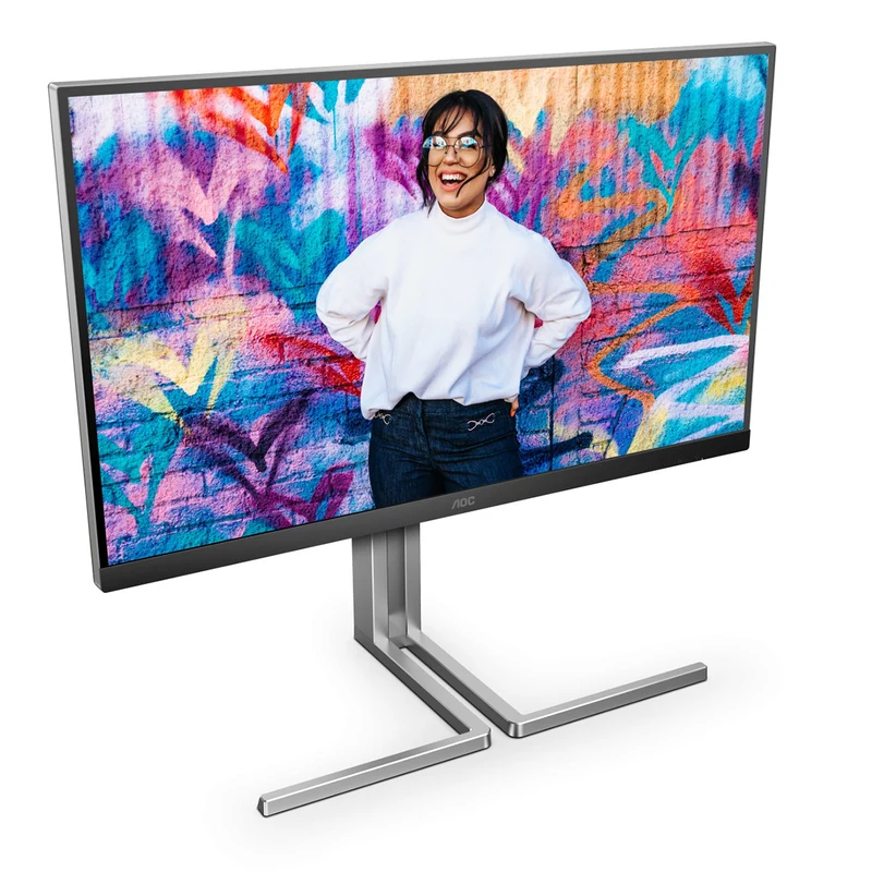 AOC Graphic Pro Q27U3CV/71 27" QHD (2560x1440) 75Hz 4ms GtG IPS QD 3-Sided Frameless Adaptive Sync Monitor (Black/Grey)
