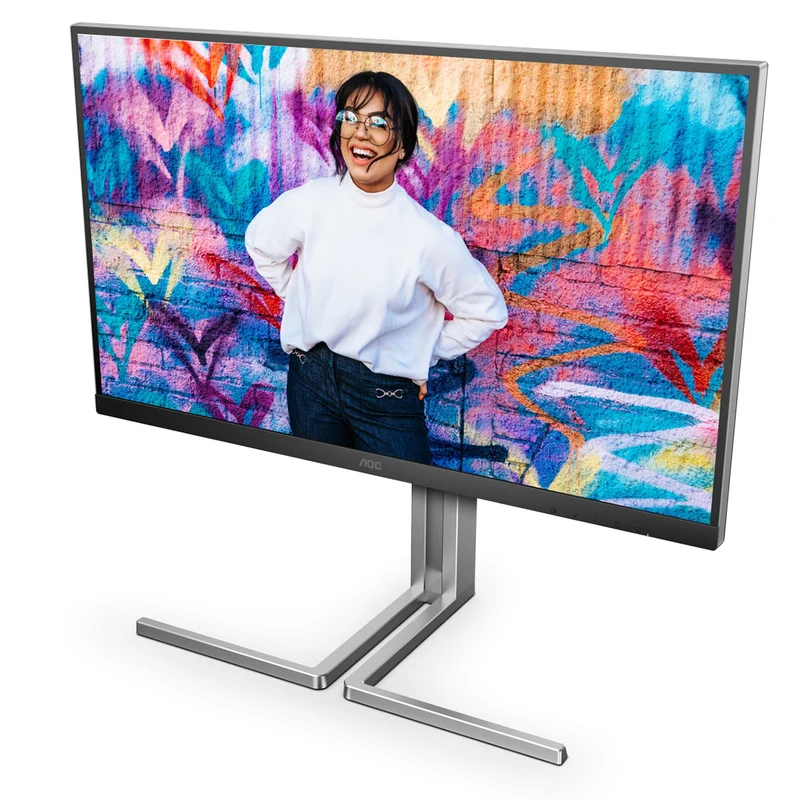 AOC Graphic Pro Q27U3CV/71 27" QHD (2560x1440) 75Hz 4ms GtG IPS QD 3-Sided Frameless Adaptive Sync Monitor (Black/Grey)
