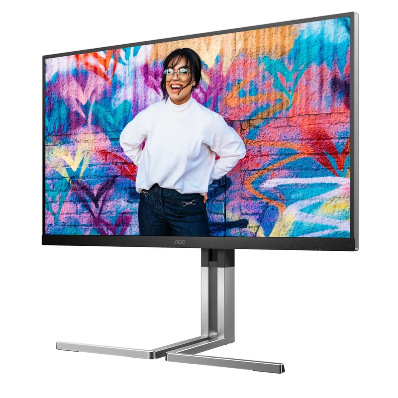 AOC Graphic Pro Q27U3CV/71 27" QHD (2560x1440) 75Hz 4ms GtG IPS QD 3-Sided Frameless Adaptive Sync Monitor (Black/Grey)