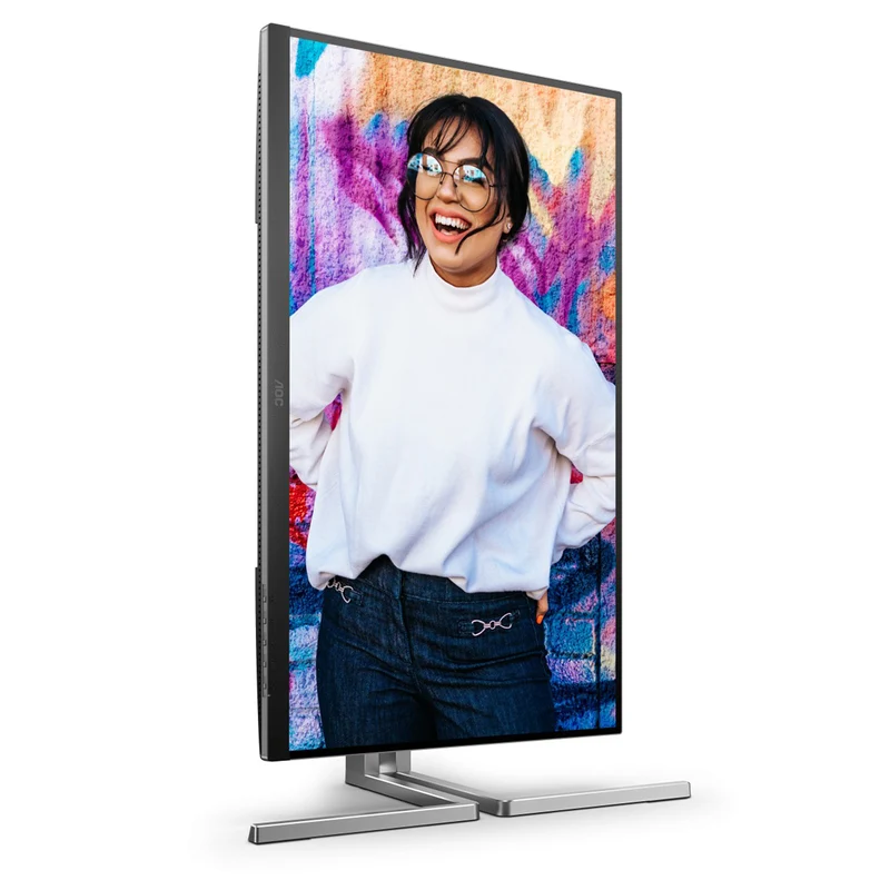AOC Graphic Pro Q27U3CV/71 27" QHD (2560x1440) 75Hz 4ms GtG IPS QD 3-Sided Frameless Adaptive Sync Monitor (Black/Grey)