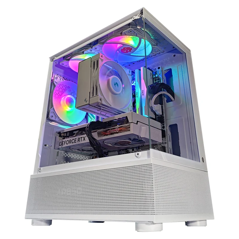 Alpha Reyna White Desktop Gaming PC | AMD Ryzen 5 5500 | 16GB RAM | 512GB SSD | RTX 4060 | Windows 11 Pro