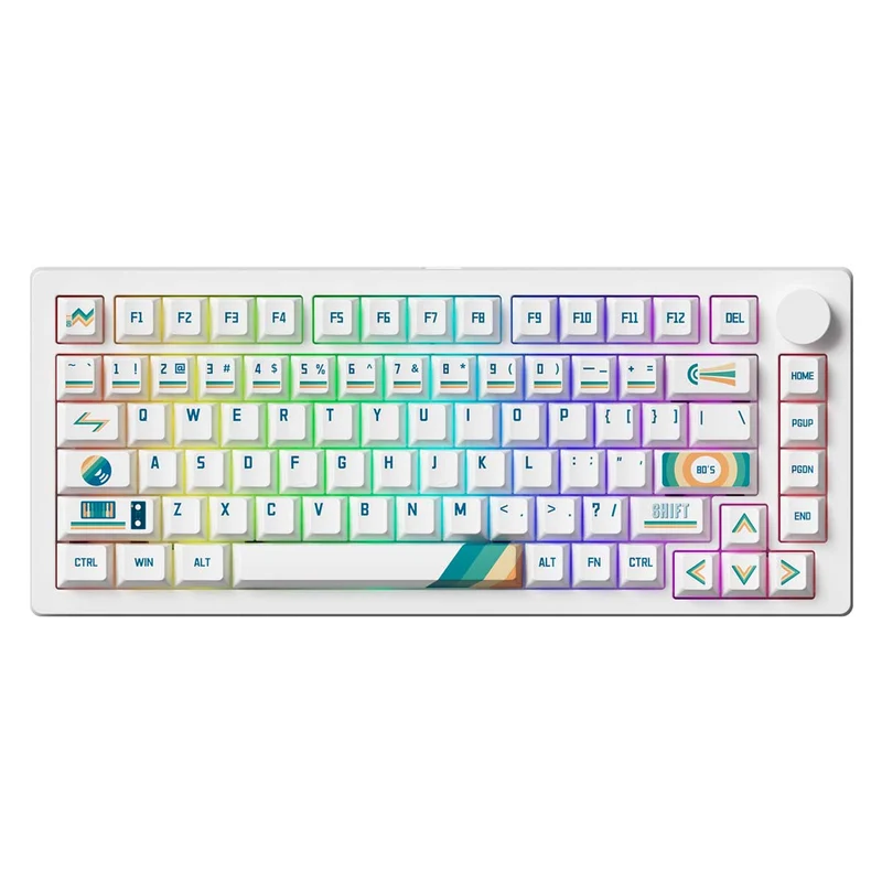 MonsGeek M1 V5 VIA 1980s Aluminum Case Multi-Mode RGB Hot-Swappable Mechanical Keyboard (Akko Botany Switch)