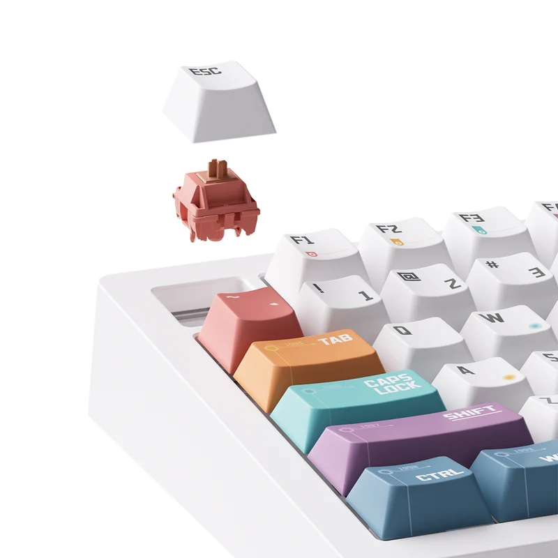 MonsGeek M1 V5 VIA Timeline Aluminum Case Multi-Mode RGB Hot-Swappable Mechanical Keyboard (Akko Rosewood Switch)