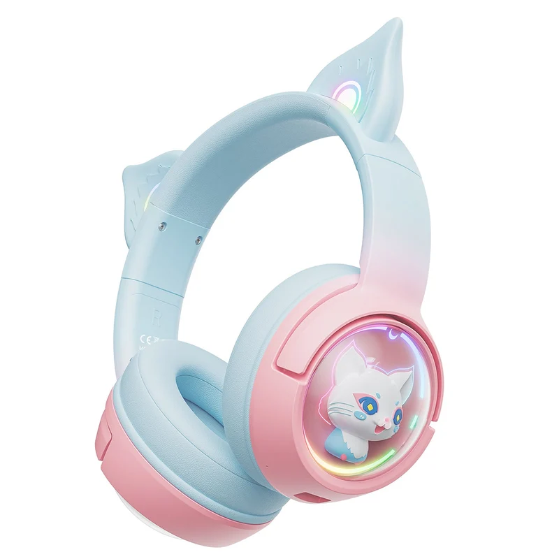 Onikuma B5 RGB Gradient Wireless Professional Gaming Headset (Blue/Pink)