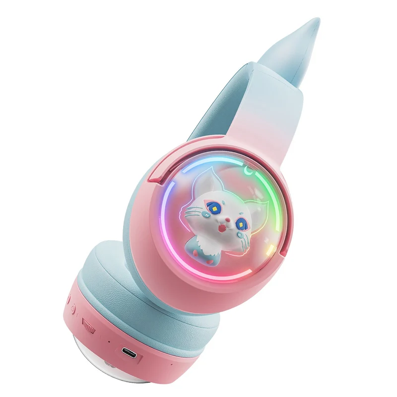Onikuma B5 RGB Gradient Wireless Professional Gaming Headset (Blue/Pink)