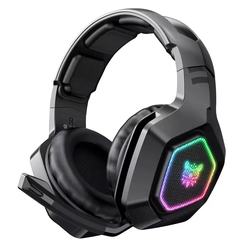 Onikuma B100 RGB Tri-Mode Gaming Headset (Black, White)