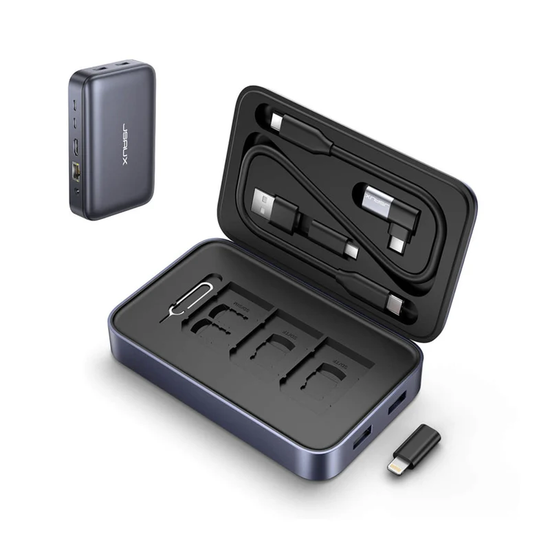 JSAUX OmniCase 2 USB-C 10-in-1 Storage Docking Station (Grey) (MP03)