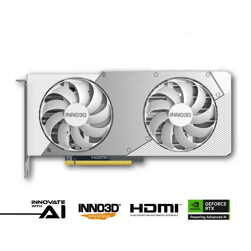 INNO3D GeForce RTX 5070 Twin X2 OC 12GB GDDR7 Graphics Card (White) (N50702-12D7X-195064W)