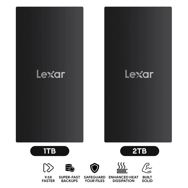 Lexar SL300 USB 3.2 Gen 2 Type-C Portable SSD - Up To 1050MB/s Read & 1000MB/s Write (1TB, 2TB)