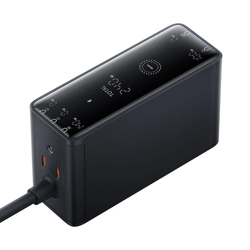 Baseus Digital GaN Intelligent Desktop Fast Charger 3C+U+DC 240W (Cluster Black) (P10163901113-00)