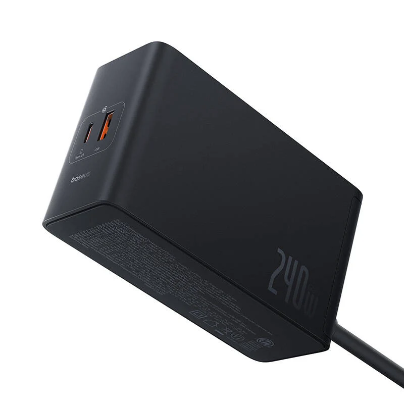 Baseus Digital GaN Intelligent Desktop Fast Charger 3C+U+DC 240W (Cluster Black) (P10163901113-00)