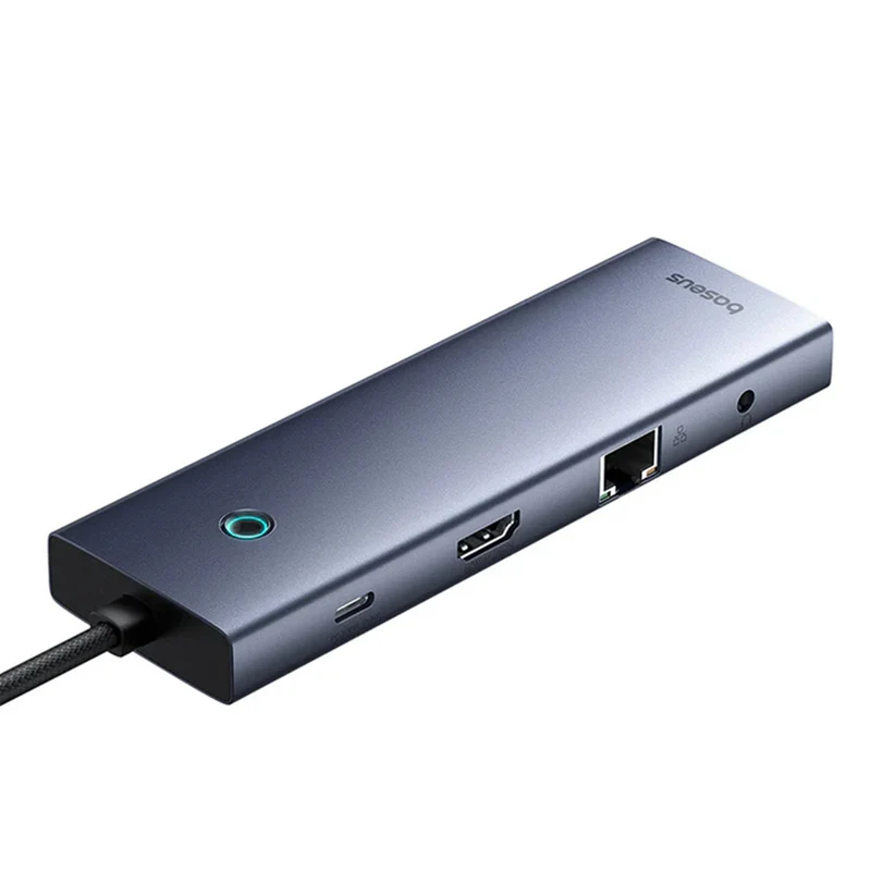 Baseus UltraJoy Series 10-Port Hub Docking Station USB-C to HDMI 4K@60Hz + VGA + 3xUSB 3.0 + PD + RJ45 + SD/TF + 3.5mm (Space Grey) (B0005280C811-00)