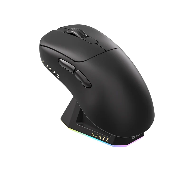 Ajazz AJ179 Pro Tri-Mode Gaming Mouse (Black, White)