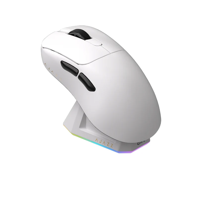 Ajazz AJ179 Pro Tri-Mode Gaming Mouse (Black, White)