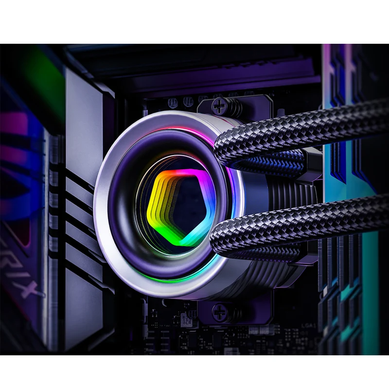 ID-Cooling FX360 INF 360mm AIO Liquid Cooler with Infinity Mirror Display (Black, White)