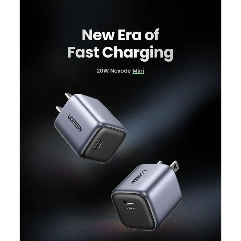 Ugreen Nexode N Mini 20W USB-C PD GaN Fast Charger (Gray) (X512/55527)