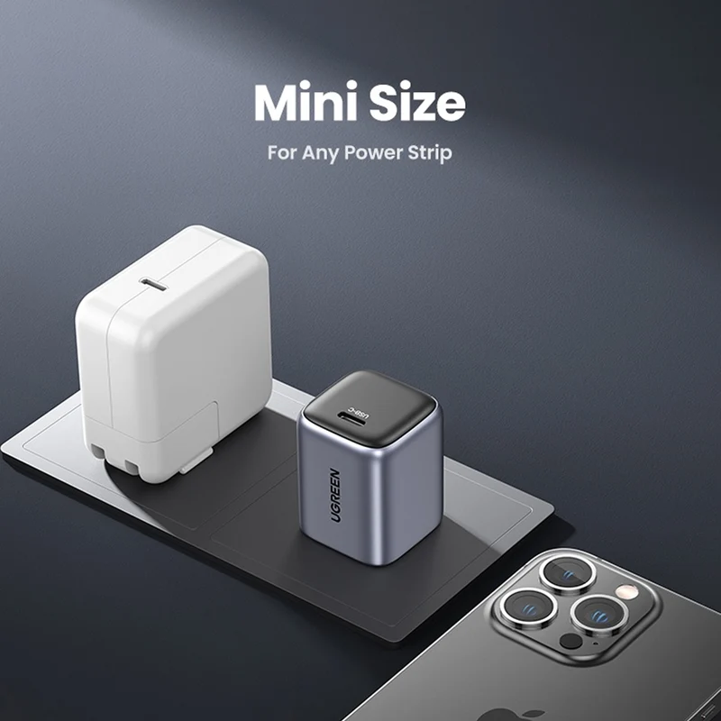 Ugreen Nexode N Mini 20W USB-C PD GaN Fast Charger (Gray) (X512/55527)