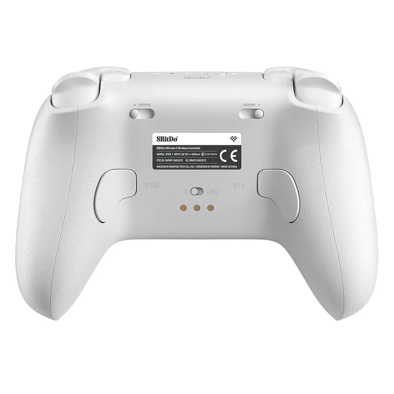 8BitDo Ultimate 2 Wireless Controller with TMR Joysticks, Switchable Hall Effect/Tactile Triggers, RGB Fire Ring, 8Speed Wireless Tech with Charging Dock for Windows/Android (81HE) (Black, White, Purple)