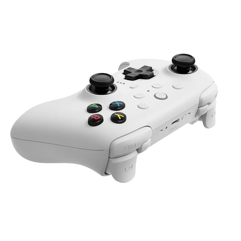 8BitDo Ultimate 2 Wireless Controller with TMR Joysticks, Switchable Hall Effect/Tactile Triggers, RGB Fire Ring, 8Speed Wireless Tech with Charging Dock for Windows/Android (81HE) (Black, White, Purple)